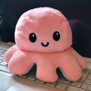Reversible Plush Octopus Double Sided Flip Octopus Show Your Mood!